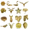 Fábrica de Origem Criativa Puxadores de Móveis Domésticos para Sala de Estar e Quarto, Ganchos de Animais e Plantas, Puxadores de Cobre para Gavetas e Armários