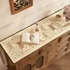 Tapete para mesa de aparador estilo americano, tapete protector para encimera de mueble de TV, tapete anti-suciedad de estilo étnico de lujo ligero y de alta gama para zapatero y mueble de vino