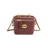 Bolso Cuadrado Pequeño de Alta Gama con Textura para Mujer, Bolso Cruzado Clásico tipo Chanel con Cadena Metálica Acolchada al Hombro, Bolso tipo Estuche de Maquillaje