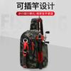 Bolso Luya bandolera para colgar en la cintura bolsa de pesca Luya multifuncional de gran capacidad bolsa para cañas de pescar bolsa de senderismo integrada