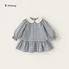 Ropa para Niños Bangxuan Ropa Nueva de Otoño Ropa para Niña Cárdigan de Punto Conjunto de Ropa para Bebé Vestido de Niña Conjunto de Dos Piezas