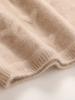 Suéter de Cachemira de Montaña Grueso de Doble Hilo Otoño e Invierno Nuevo Jersey para Mujer Camiseta Base de Punto Suelta Otoño e Invierno Suéter de Cuello Alto Jacquard