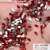 Strass Vermelho Plano para Nail Art no Atacado, Mini Strass Vermelho Olho de Cavalo Gota d'Água Plano com Formatos Irregulares, Decorações de Strass para Unhas de Estilos Mistos