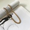 Collar de cadena gruesa de acero de titanio de moda para fotografía callejera europea y americana, estilo metálico de celebridad de Internet INS, gargantilla retro, cadena para la clavícula, moda