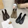 Botines finos de suela plana para mujer, nuevo estilo, moda, cremallera trasera, cómodos, botines cortos 2026, estilo coreano, otoño, puntera dividida, pezuña de cerdo, botines cortos, versátiles