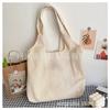 Bolso de hombro combinable, bolso de compras portátil, bolso de lona de gran capacidad, bolso de mano sencillo, bolso de algodón para libros de estudiantes