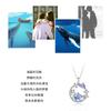 Collar de Plata S925 Joyería de Moda Ballena Contigo Cadena para Clavícula Joyería para Mejor Amiga Cadena para Suéter Regalo Conmemorativo de Cumpleaños
