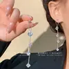 Brincos de Franja com Zircônia Estrela Losango Agulha de Prata Design de Nicho Luxo Leve Brincos de Alta Qualidade Brincos Modernos Versáteis para Mulheres