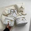 Bolsa Crossbody de celebridades da Internet de verão feminina 2022 Nova Bolsa de Corrente Rômbica Portátil da Moda Niche Ombro Bolsa Vermelha