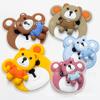 Novo Produto Mais Vendido: Carimbo de Urso Fofo de Borracha Macia em PVC para Crianças Combinação DIY Catavento Giratório Acessórios para Roupas