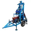 Máquina perforadora de pozos diésel para riego agrícola, máquina perforadora de pórtico plegable con ruedas, equipo de perforación de pozos de agua diésel