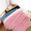 Pantalones de Pijama para Mujer Otoño e Invierno Coral Fleece con Forro Polar Engrosados para Chicas Curvy Pantalones Cálidos de Hada Brida talla grande Pantalones de Casa
