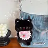 Fofo Bichinho de Pelúcia com Guizo Pingente Gatinho Chaveiro de Mochila para Menina Pingente de Boneca Pingente de Presente para Casal