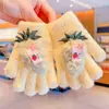 Luvas de Liquidação para Meninas, Novo Estilo Outono e Inverno, Luvas Quentes e à Prova de Frio de Cinco Dedos Kuromi para Bebês e Crianças