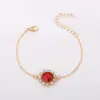 Pulsera transfronteriza europea y americana de esmeralda y diamante con formas de corazón, ovaladas, de lágrima, cuadradas y redondas, joyería de moda para novia al por mayor
