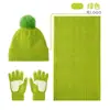 Conjunto de Tres Piezas de Gorro Bufanda Guantes Tejidos para Otoño Invierno Gorro de Lana Grueso Cálido Guantes con Pantalla Táctil para Mujer