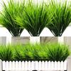 Muda de Planta Artificial Plástico Grama da Primavera Arbusto Artificial Grama Cebola Decoração de Interior Decoração de Planta Verde