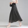 Saia Plissada Simples de Chiffon para Mulheres, Verão 2026 Novo Estilo Coreano Evasê Emagrecedora Midi