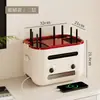 Caja de Almacenamiento para Router Doméstico Caja Wifi Inalámbrica Caja Organizadora de Cables de Escritorio de Dibujos Animados Estante de Almacenamiento Multifuncional de Múltiples Capas
