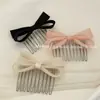 Pente de Cabelo com Laço de Rede e Grampo Estilo Coreano, Nova Ferramenta de Penteado para Controlar Fios Soltos, Pente Invertido da Moda, Presilha de Cabelo Elegante