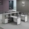 Estación de Trabajo del Personal Escritorio de Computadora Hecho a Medida Muebles de Oficina Escritorio de Cubículo para Cuatro Personas Escritorio Doble Estación de Trabajo Combinación Libre