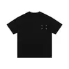 Camiseta de Manga Corta con Bordado Simple de Cuatro Puntos de 260g para Hombre y Mujer, Estilo Americano High Street, Cuello Redondo, Corte Holgado, Personalizable con Estampado