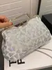 2026 Nuevo Bolso de Mano tipo Clutch con Lentejuelas Láser Transfronterizo para Fiesta con Textura de Moda, Correa de Hombro con Cadena y Diseño en Forma de Concha