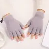Luvas de Algodão Grossas de Veludo Fofas de Panda Vermelho para Mulheres e Estudantes Ciclismo de Inverno à Prova de Vento e Frio Aquecimento Tela Sensível ao Toque