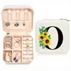 Caja de joyería portátil exquisita de alta gama en color de stock logo impreso caja de joyería aretes anillo caja de almacenamiento de joyería