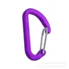 No. 4 hebillas de resorte de alambre en forma de D, gancho de liberación rápida, aleación de aluminio, gancho externo, accesorio para llavero para mochilas exteriores de alta resistencia