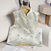 Seda con Calidad Garantizada Elegante Nuevo Estilo para Mamá Nuevo Estilo Chino Estilo Nacional Chaleco Chaleco Abotonado Retro Primavera