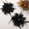 Fada e Linda Pena Cristal Flor Coração Gradiente Flor de Malha DIY Feito à Mão Corsage Flor de Pescoço Enfeite de Cabeça Acessórios de Vestuário