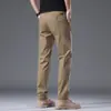 Pantalones Casuales Gruesos con Forro de Polar para Hombre Hong Kong 2026, Pantalones Caqui Rectos Ajustados Elásticos de Negocios para Hombre