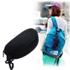 Nueva caja de gafas de sol con cremallera y gancho de moda, caja de gafas de sol negra anti-presión, venta al por mayor