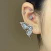 Danzarina Bioquímica/Arete de Plata de Ley Aretes de Mariposa Azul Diseño de Nicho Aretes de Presión Moda Avanzada Aretes Versátiles