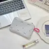 67272 Monedero de Tela con Lazo Rayado y Corazón, para Auriculares, Labial, Varios, Portátil, con Cremallera, Bolsa de Maquillaje