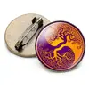 Accesorios al por mayor Patrón Yin-Yang Tai Chi Bagua Huella de pata de gato Broche Redondo de Piedra de Tiempo Insignia Moda Estilo Viajero