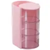 Organizador Rotatorio de Maquillaje de Escritorio 2 en 1 Porta Esponja para Polvos Lápiz de Cejas Beauty Blender Caja de Almacenamiento Porta Brochas de Maquillaje