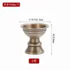 Lâmpada de Manteiga Nepalesa de Bronze com Pé Alto Estilo Xizang, Lâmpada de Oferenda Doméstica Vintage, Suporte para Velas, Vela, Item de Decoração para Casa