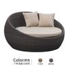 Sofá cama tumbona exterior sofá de ratán para patio tumbona de playa exterior cama perezosa para balcón piscina cama redonda grande para exteriores