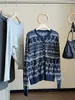 Cárdigan de Punto Jacquard con Elefantes Vintage para Mujer, Nuevo Estilo Otoño, Corte Holgado, Adelgazante, Elegante, Rejuvenecedor, Suéter de Cuello Redondo
