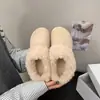 Ropa exterior interior altura aumentando suela gruesa 2026 personas bajas más terciopelo algodón pantuflas nuevo invierno felpa piel pantuflas mujer cálido