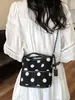 Bolsa de Hombro Cruzada de Lona Casual Estilo Coreano para Mujer 2026 Nuevo Estampado de Lunares