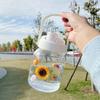 Pegatinas decorativas tridimensionales para taza de agua, parche de resina con diseño de muñeco de dibujos animados, conejo y flor, pegatinas adhesivas sin costuras, accesorios hechos a mano