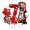 Bolsa Nueva Transfronteriza Minnie Globo de Película de Aluminio Set Niña Bebé Cumpleaños Año Uno Decoración de Escena Bola