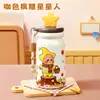 Nueva Taza Térmica de Estrella de Alto Valor Portátil con Correa Taza con Popote para Niñas Estudiantes Niños Escuela Linda Taza de Agua