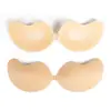 Parche Redondo para Pezones Strapless Invisible Transfronterizo Parche de Tela Brillante Transpirable de Silicona Látex Silicona Mango Sujetador Venta al por Mayor