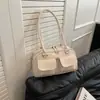 Nuevo Popular Estilo Coreano Más Vendido Estilo Simple Bolso Boston Axila Bolso de Hombro Color Sólido Elegante Hecho a Mano para Mujer