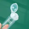 Frasco conta-gotas personalizado de 20ml com ponta de plástico, frasco de essência em PET, frasco colorido para óleo essencial, frasco transparente para amostra.