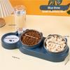Set de Comedero para Perro, Comedero para Gato y Bebedero con Dispensador de Agua Automático y Tazones de Acero Inoxidable, Adecuado para Gatos y Perros, Diseño Dividido para Fácil Limpieza